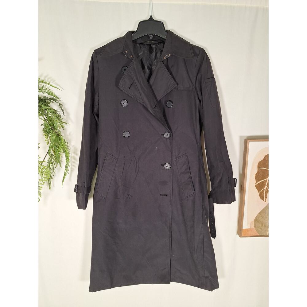 Norma kamali Women's Black Rain Trench Coat Medium